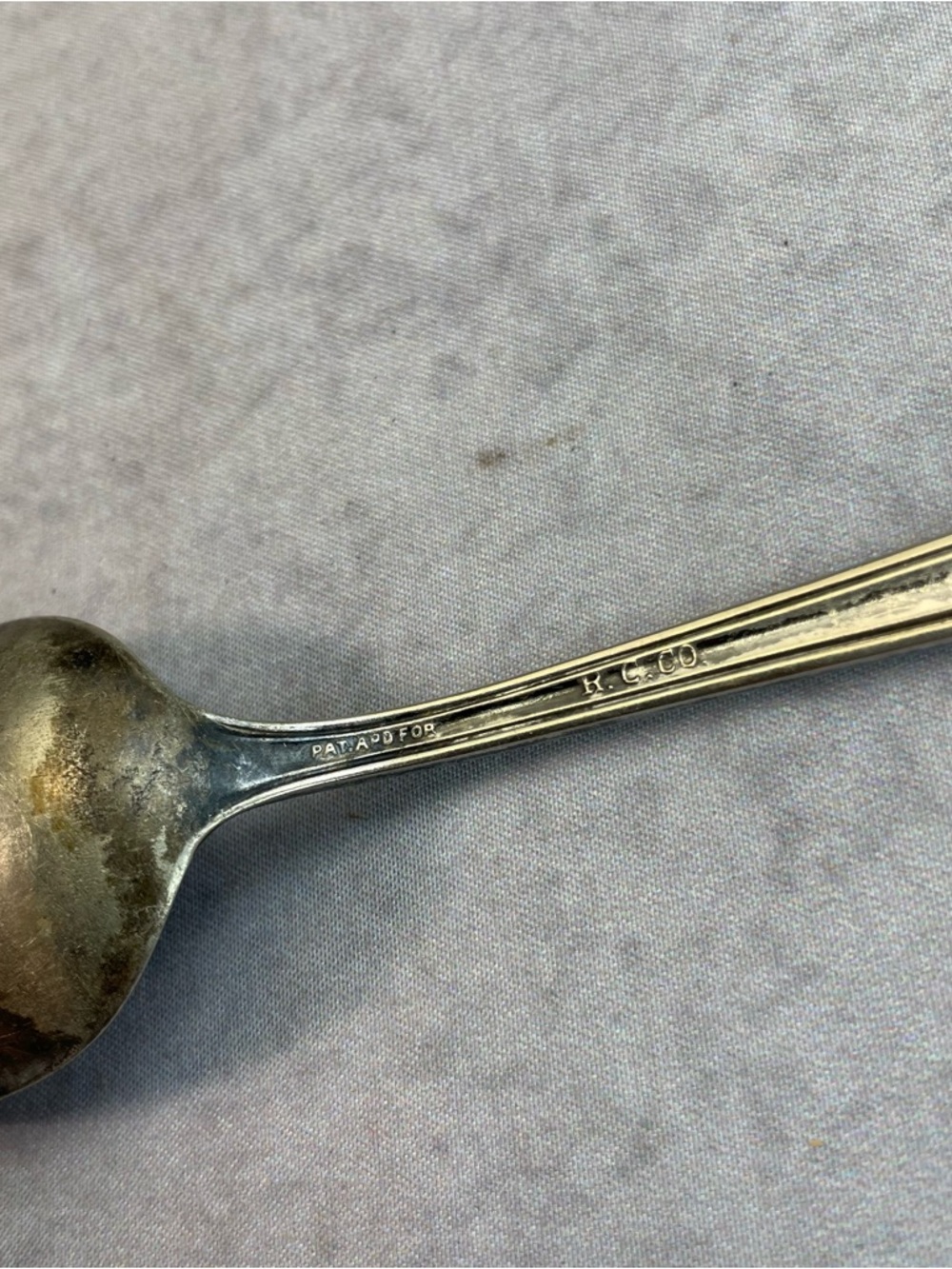 Vintage R.C. Co Silverplate Teaspoon Floral Handle Pat Apd For 6in‎ - Picture 6 of 6